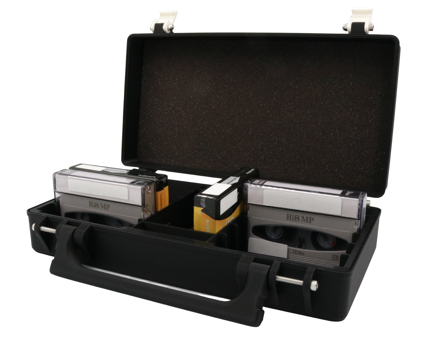Rugged Case for Hi8 Digital 8 Video (Holds 15 Tapes)