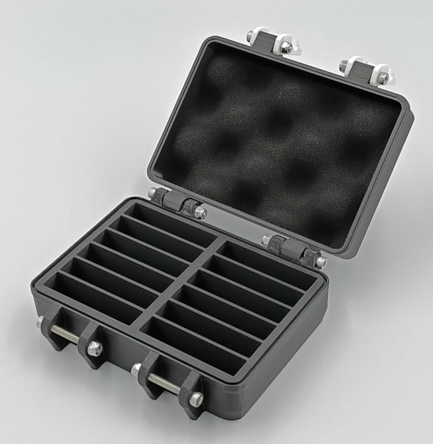 Rugged Protective Carrying Case for microcassettes - Holds 12 Tapes