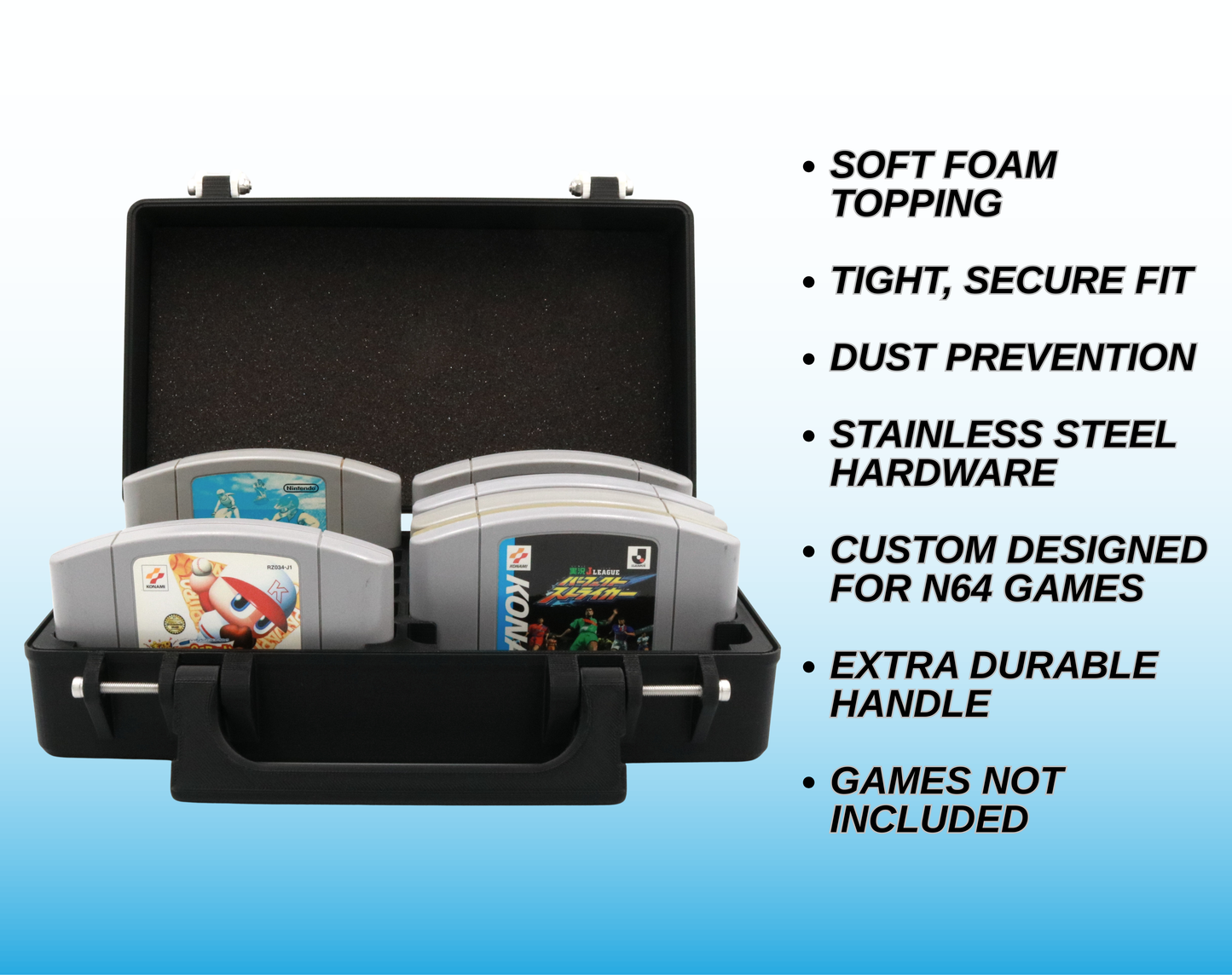 Rugged Cartridge Case for Nintendo 64 / N64 (Holds 12)