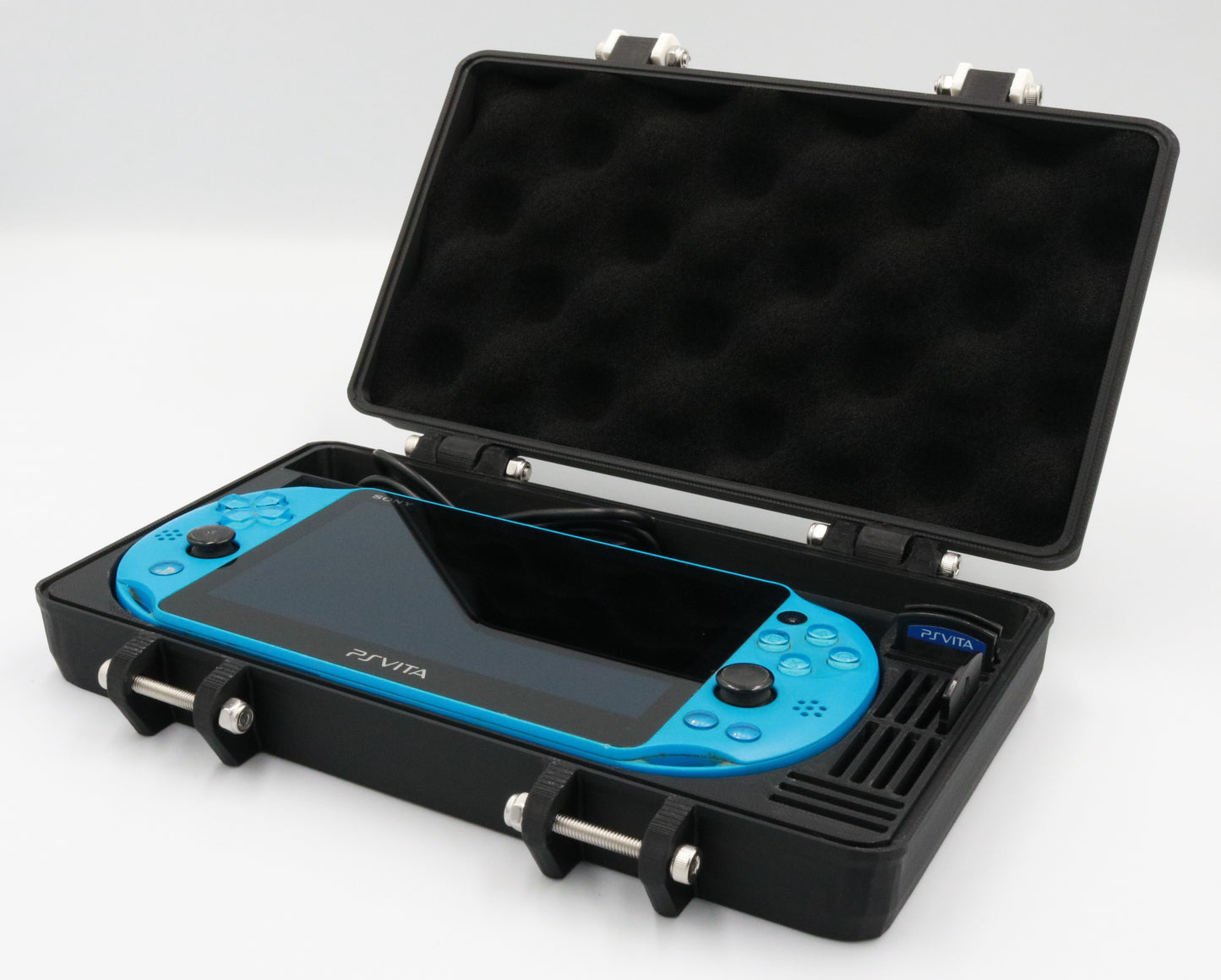 Sony PS Vita 2000 Compatible Rugged Protective Carrying Case - Holds 14 Games and USB Cable