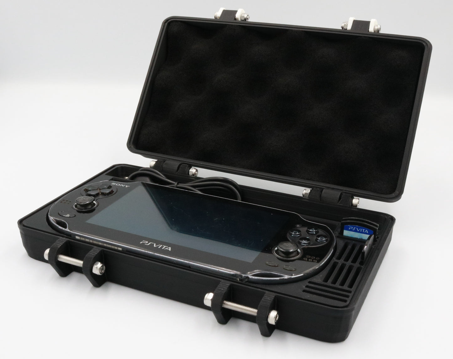 Sony PS Vita 1000 Compatible Rugged Protective Carrying Case - Holds 14 Games and USB Cable