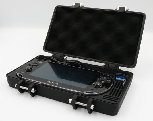 Sony PS Vita 1000 Compatible Rugged Protective Carrying Case - Holds 14 Games and USB Cable