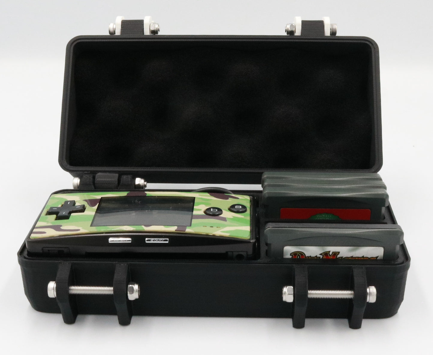 Nintendo Game Boy Micro Compatible Rugged Protective Carrying Case - Holds 9 Games and USB Cable