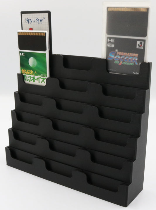 HuCARD and Sega Card Compatible Display Stand Tower Holder - Holds 18 Games