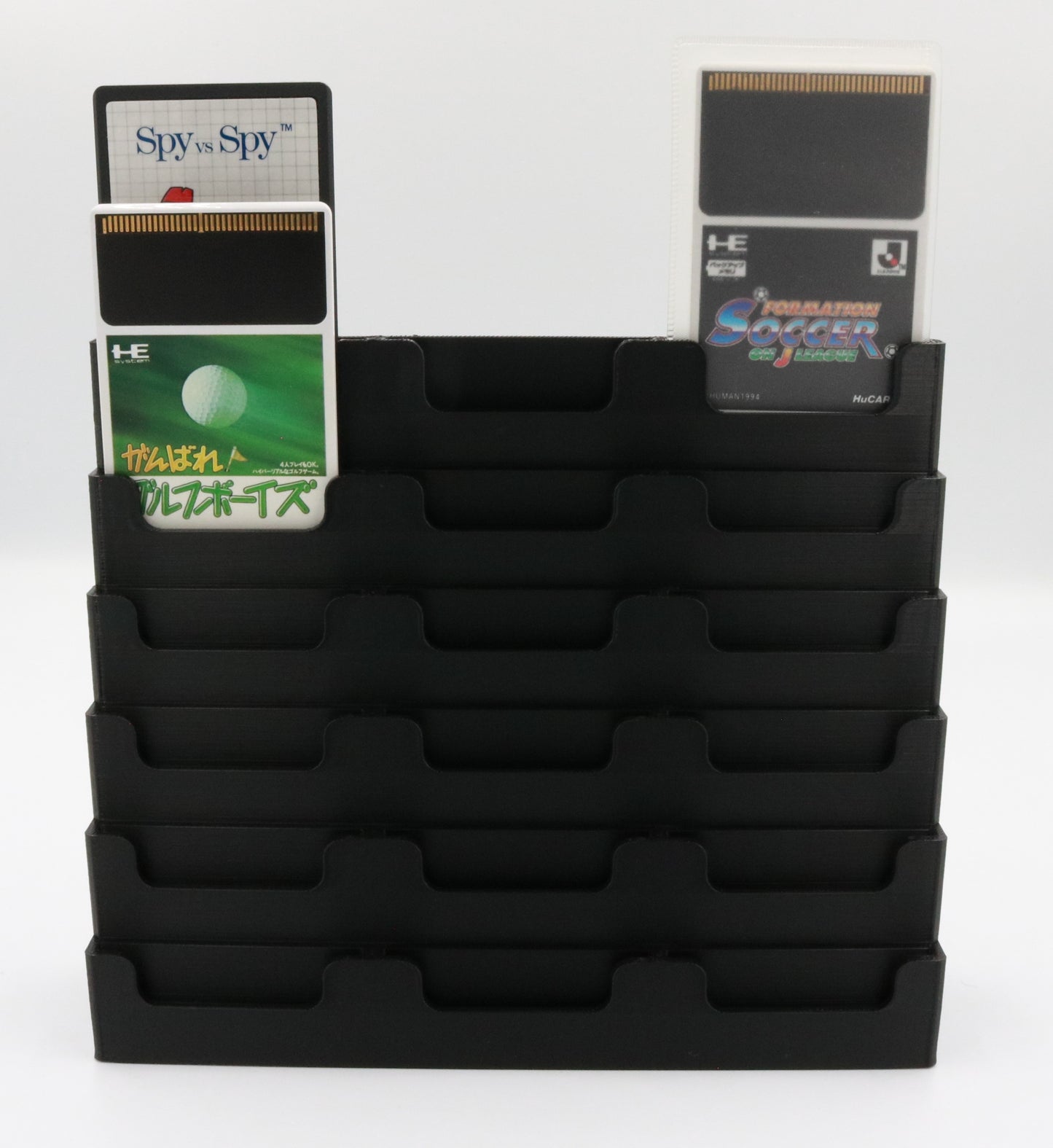 HuCARD and Sega Card Compatible Display Stand Tower Holder - Holds 18 Games
