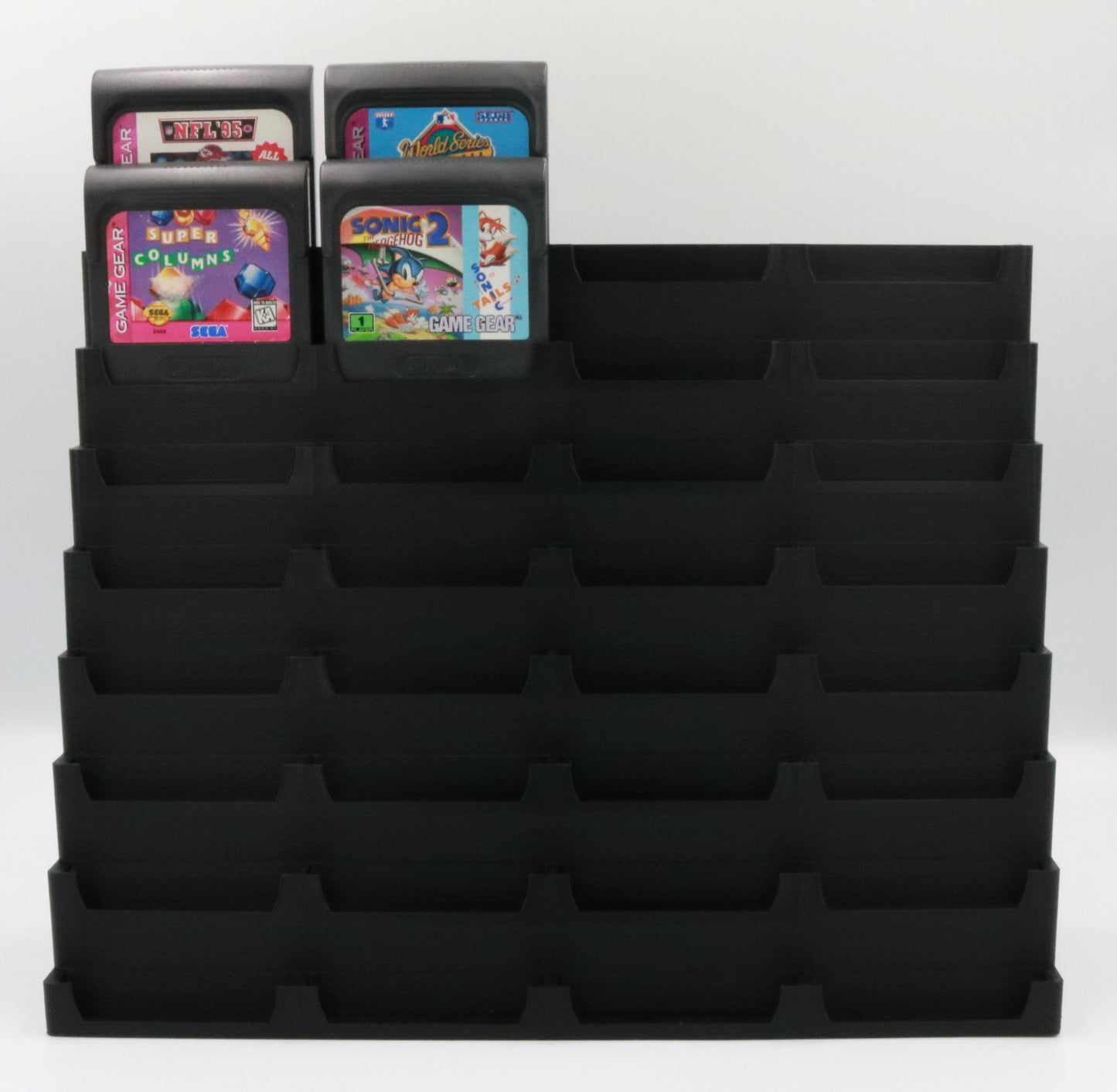 Sega Game Gear Compatible Display Stand Tower Holder for Cartridges - Holds 32 Games
