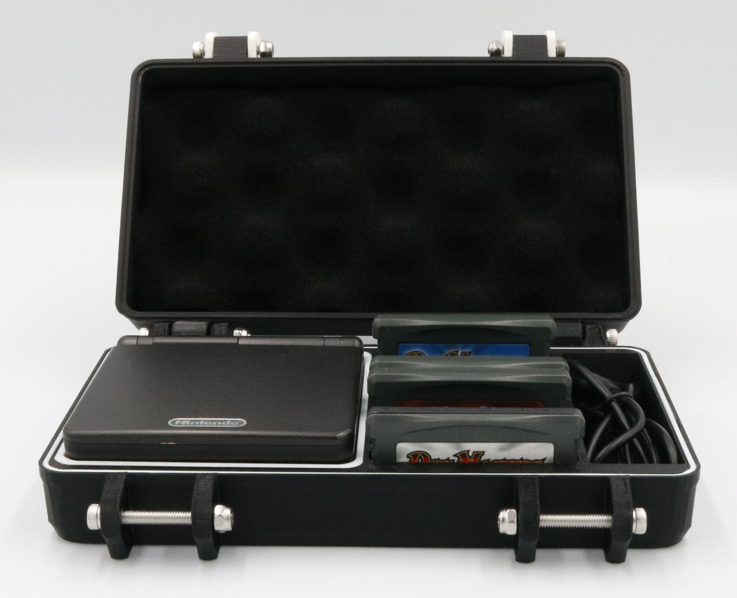 Nintendo Game Boy Advance SP Compatible Carrying Case - Rugged & Protective, Removable Flexible TPU Cushion, Foam, O-ring for Full System Protection