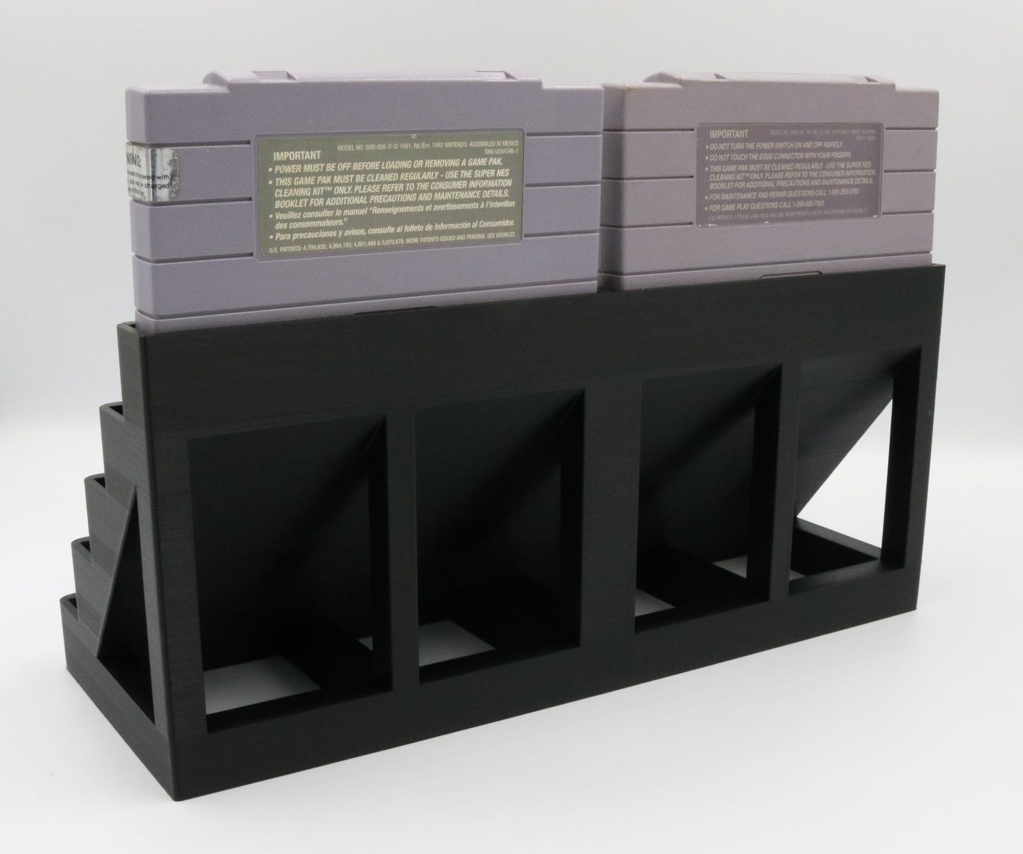 Super Nintendo Compatible Cartridge Display Stand Tower Holder - Holds 10 Games