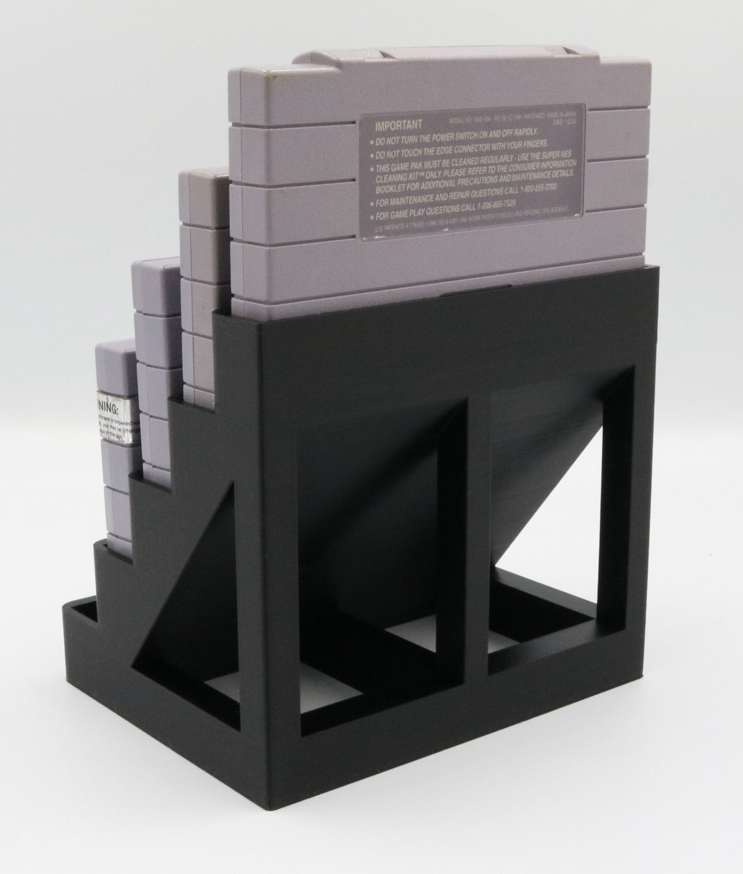 Super Nintendo Compatible Cartridge Display Stand Tower Holder - Holds 5 Games