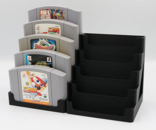 Nintendo 64 (N64) Compatible Display Stand Tower Holder - Holds 10 Games