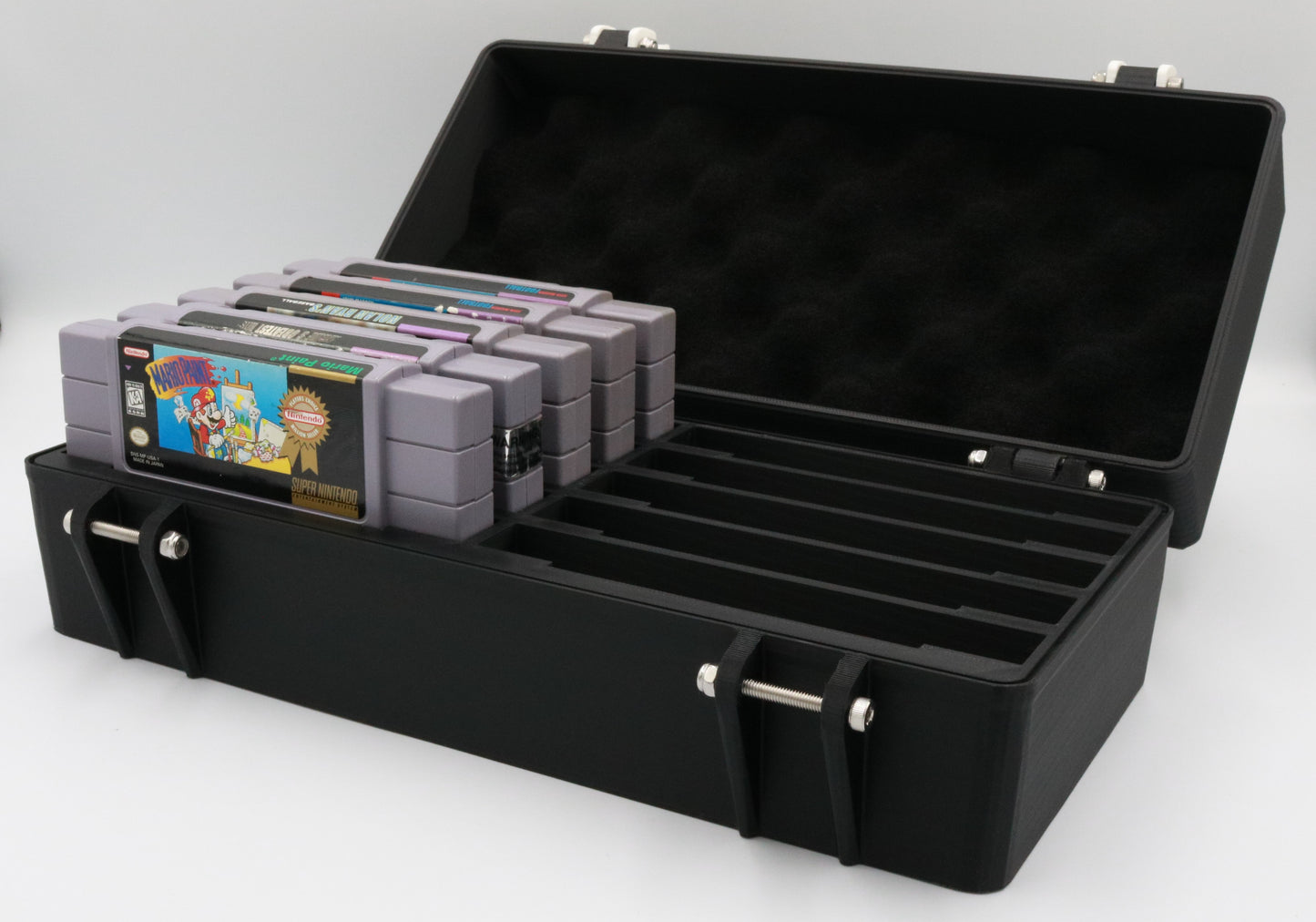 Super Nintendo Compatible Cartridge Compatible Rugged Protective Carrying Case - Holds 10 Games