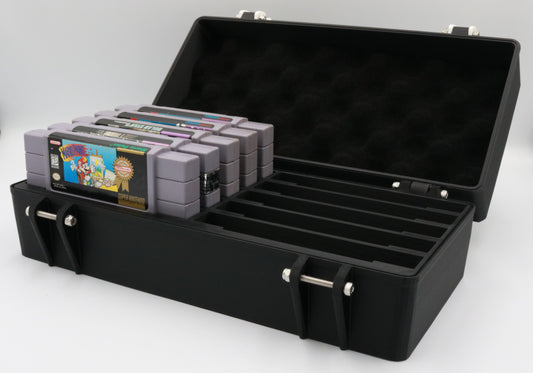 Super Nintendo Compatible Cartridge Compatible Rugged Protective Carrying Case - Holds 10 Games