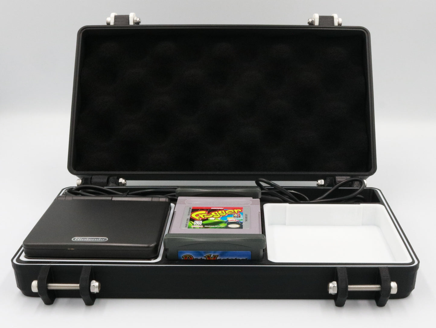 Nintendo Game Boy Advance SP Compatible Rugged Protective Carrying Case for Two - Includes TPU Cushion & O-ring