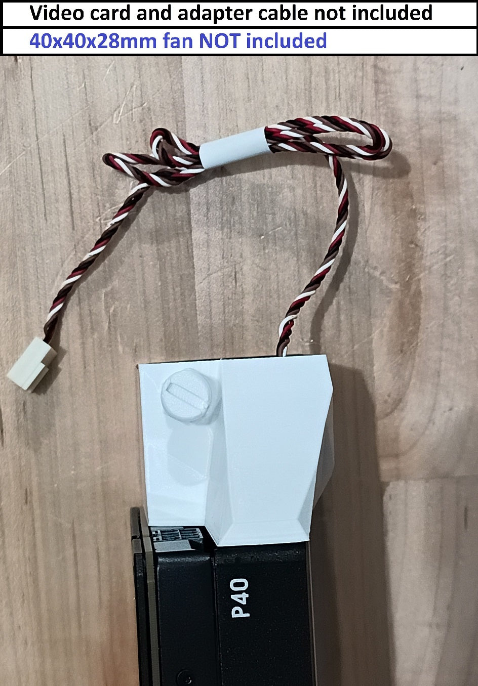 Nvidia Tesla Compatible V100 P40 P100 K20 K40 K80 M10 M40 M60 Adapter Kit -Fan Not Included