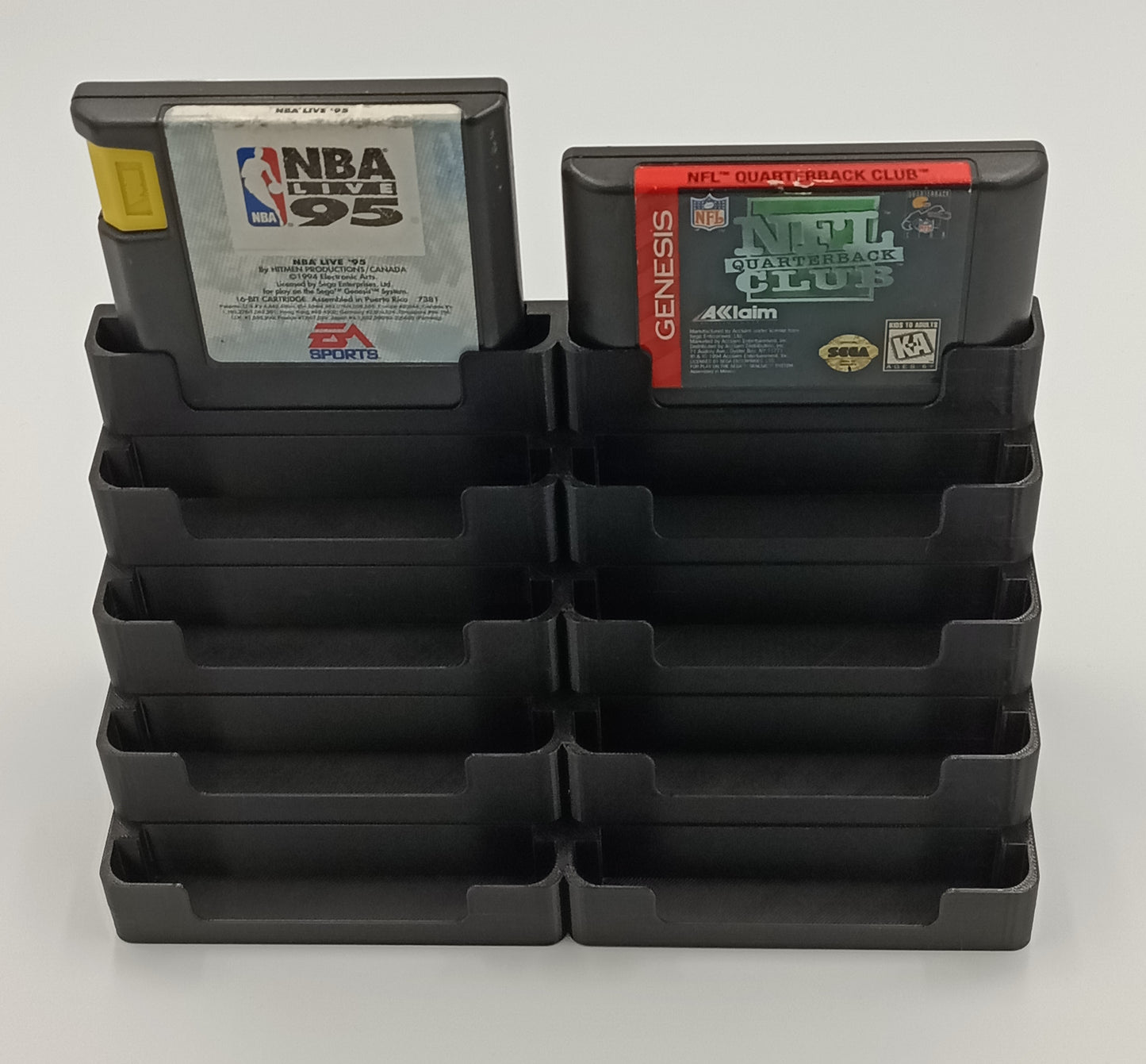 Sega Genesis Compatible Display Stand Tower Holder Case - Holds 10 Games