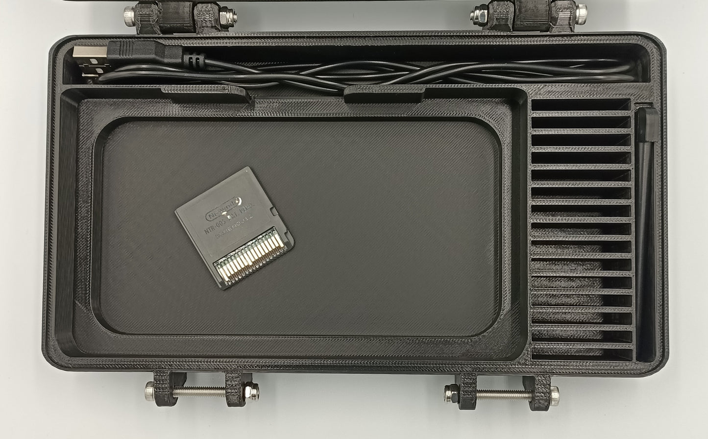 Nintendo DSi XL Compatible Protective Rugged Carrying Case - Holds 15 Games and USB Cable