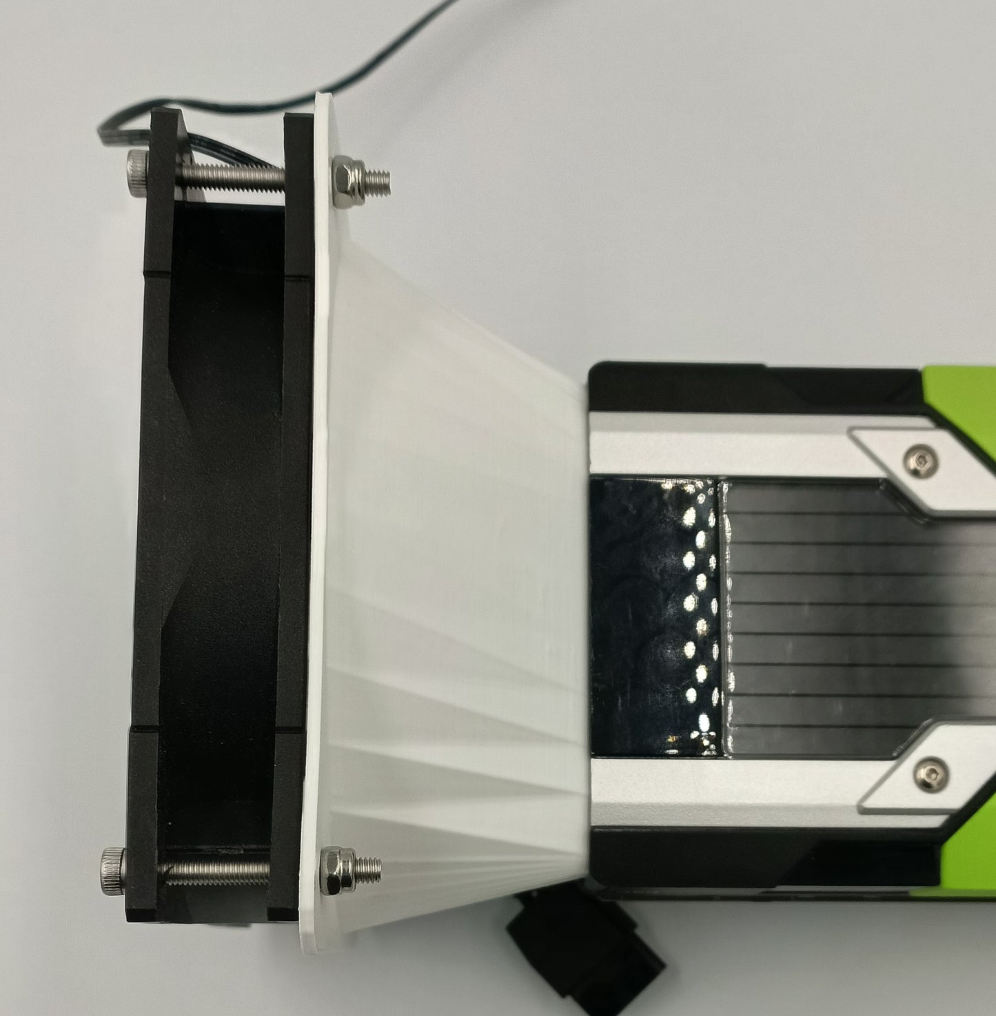 Nvidia Tesla Compatible  P40 P100 V100 K80 M40 Blower Fan Adapter Kit - Fits 120 mm Fan