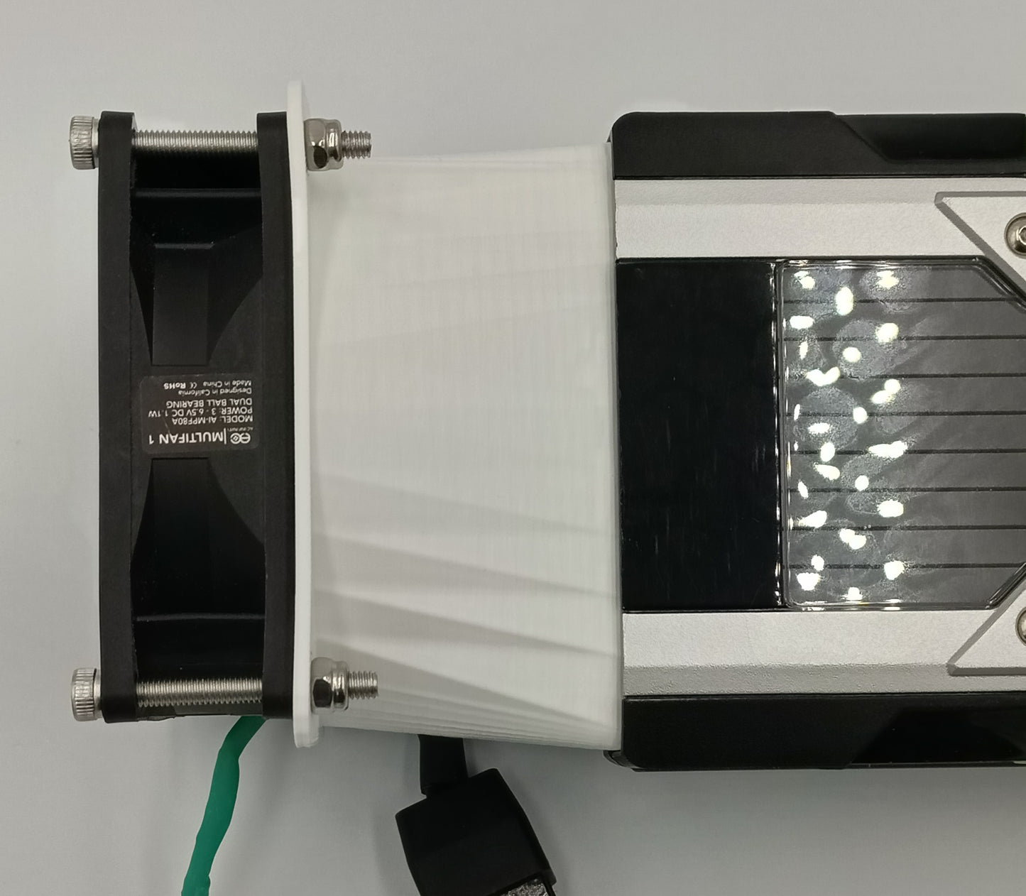 Nvidia Tesla Compatible P40 P100 V100 K80 M40 Blower Fan Adapter Kit - Fits 80 mm Fan