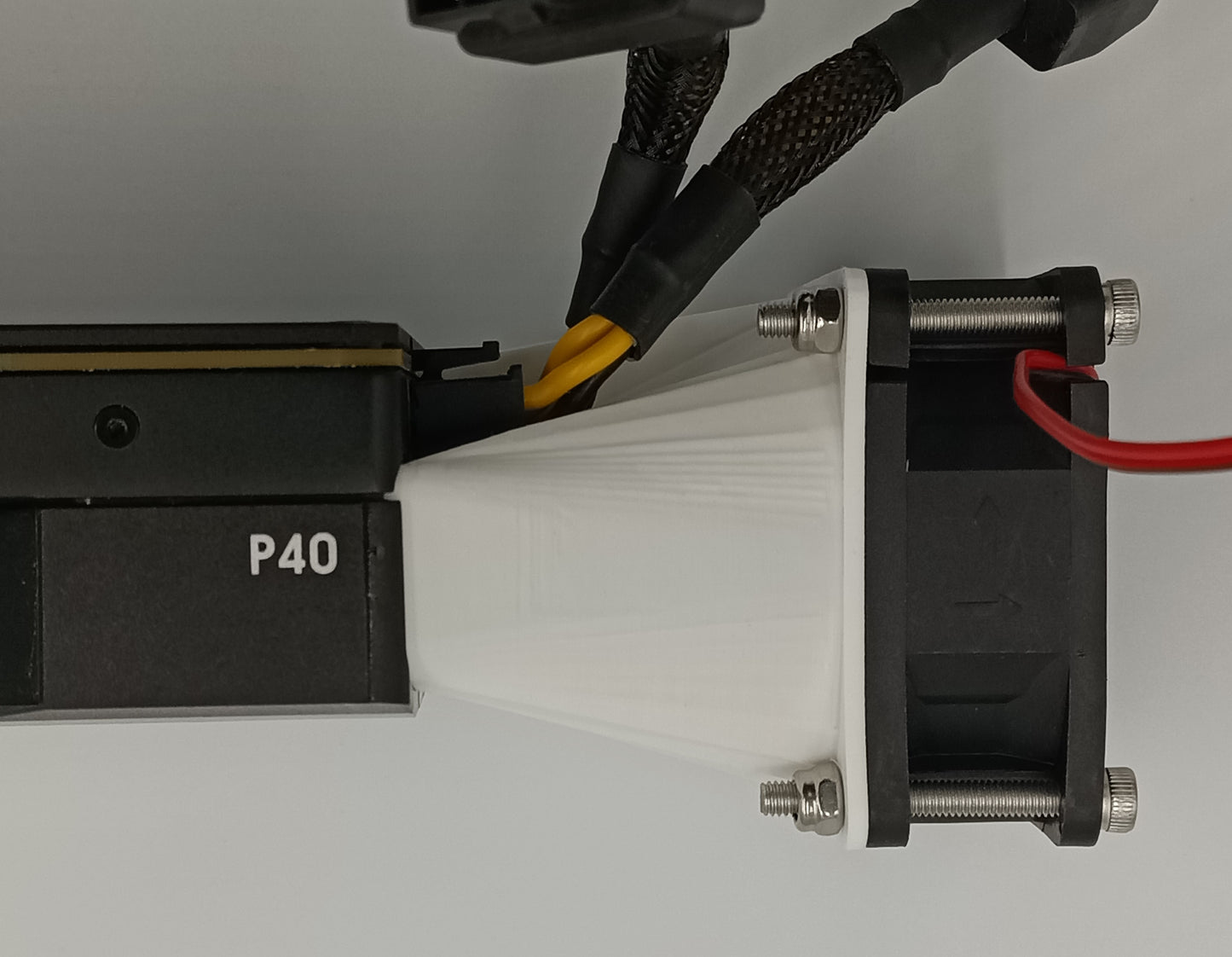 Nvidia Tesla Compatible P40 P100 V100 K80 M40 Blower Fan Adapter Kit - Fits 60 mm Fan