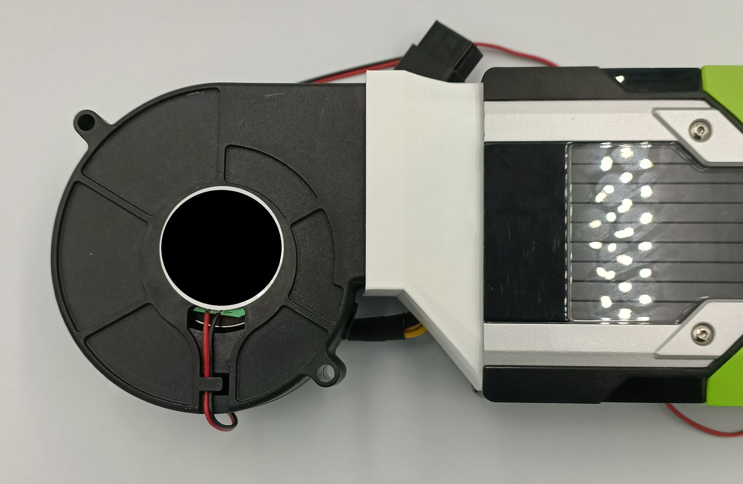 Nvidia Tesla Compatible P40 P100 V100 K80 M40 Blower Adapter Fan Kit - Fits 9733 Blower Fan