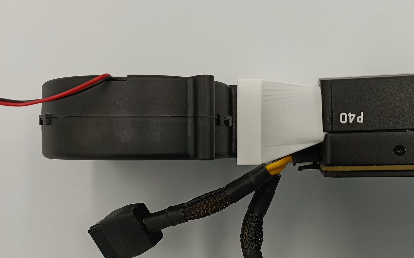 Nvidia Tesla Compatible P40 P100 V100 K80 M40 Blower Adapter Fan Kit - Fits 9733 Blower Fan