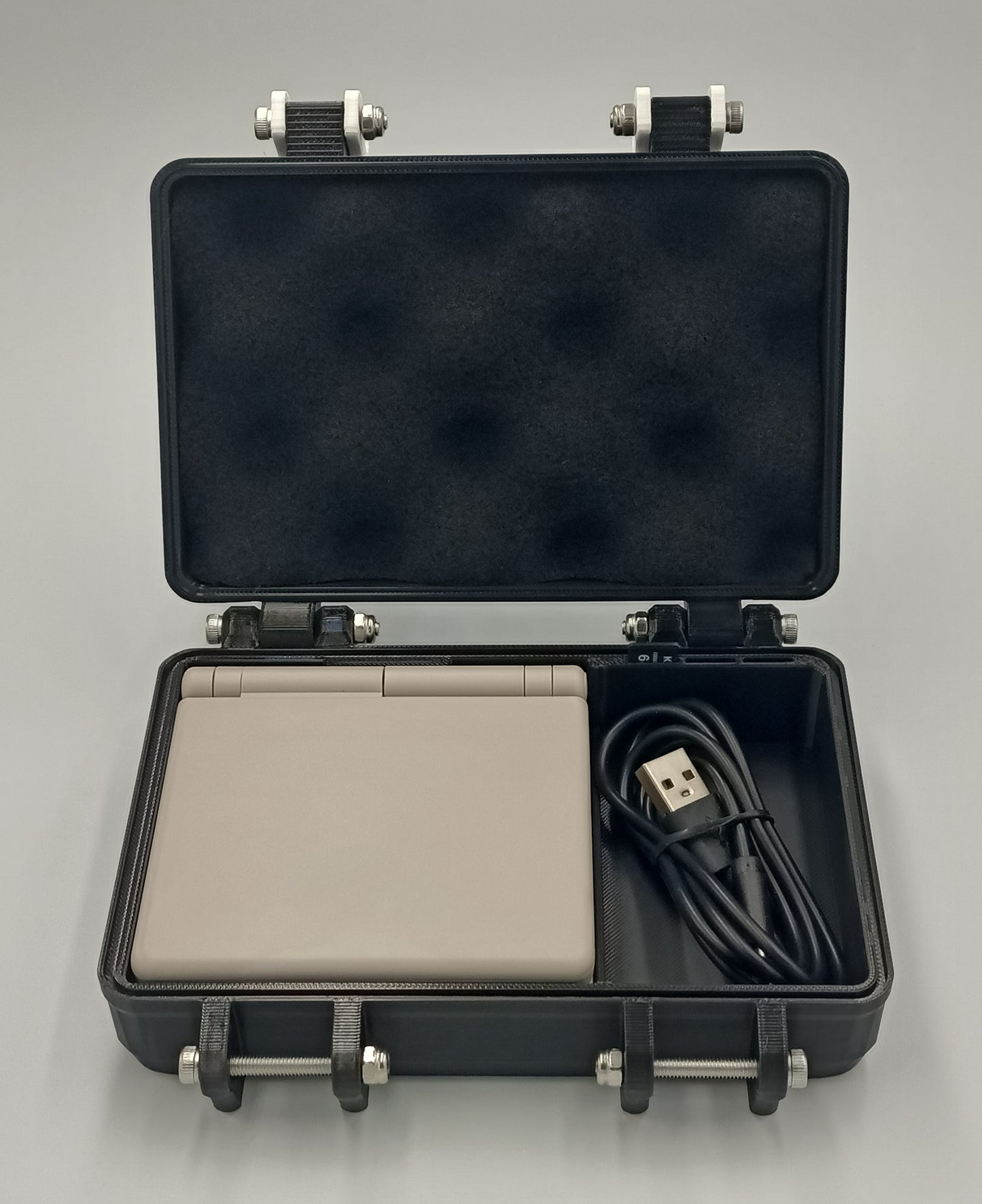 Rugged Protective Carrying Case For ANBERNIC RG35XXSP -Holds USB Cable & MicroSD