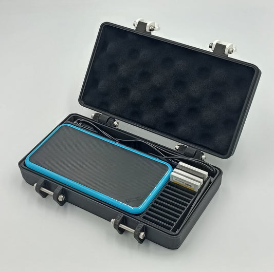 Nintendo 2DS XL & LL Compatible Rugged Protective Carrying Case - Holds 14 Games and USB Cable