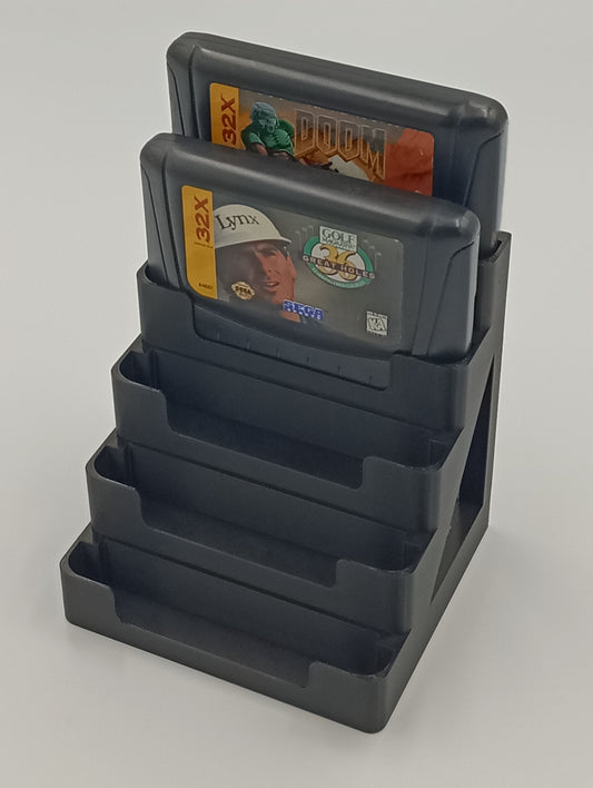Sega Genesis 32X Compatible Display Stand Tower Holder Case - Holds 5 Games - 32X Only