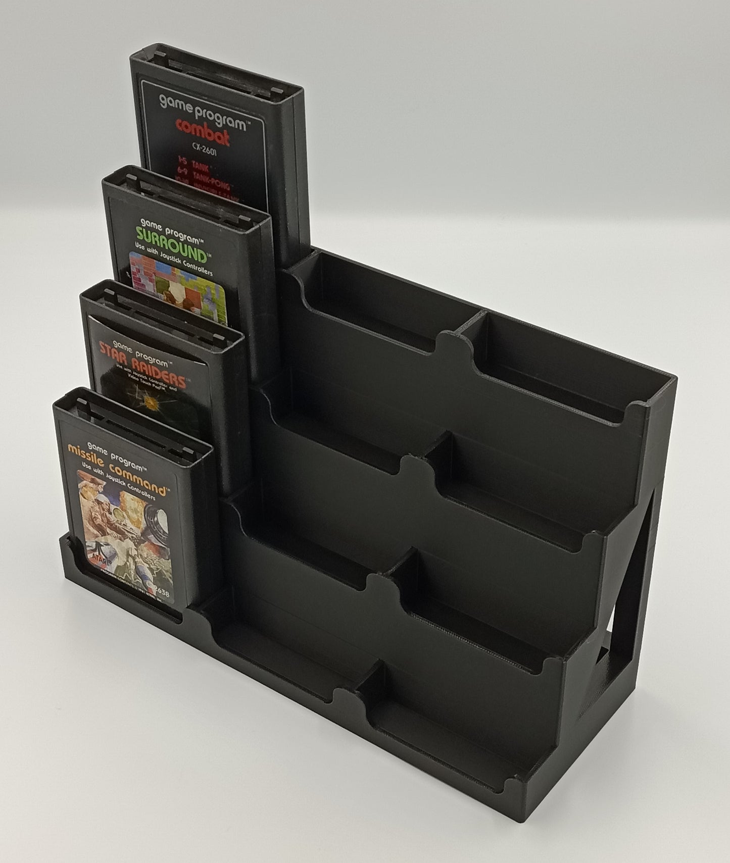 Atari 2600 Cartridge Compatible Display Stand Tower Holder Case - Holds 12 Games
