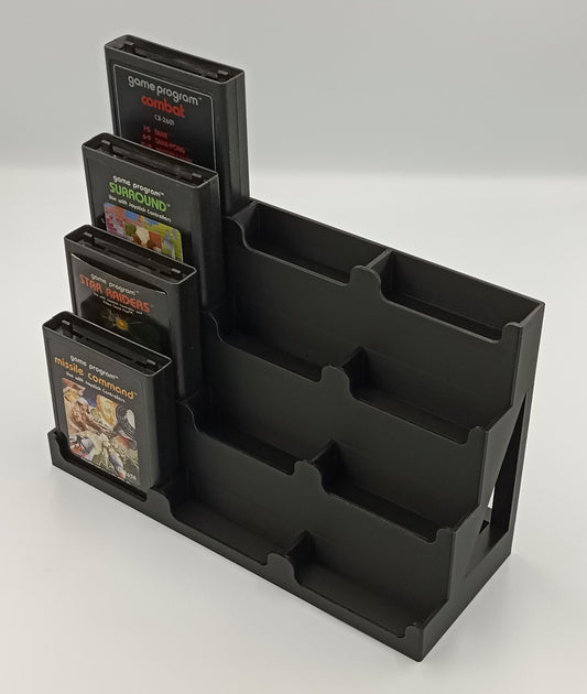 Atari 2600 Cartridge Compatible Display Stand Tower Holder Case - Holds 12 Games