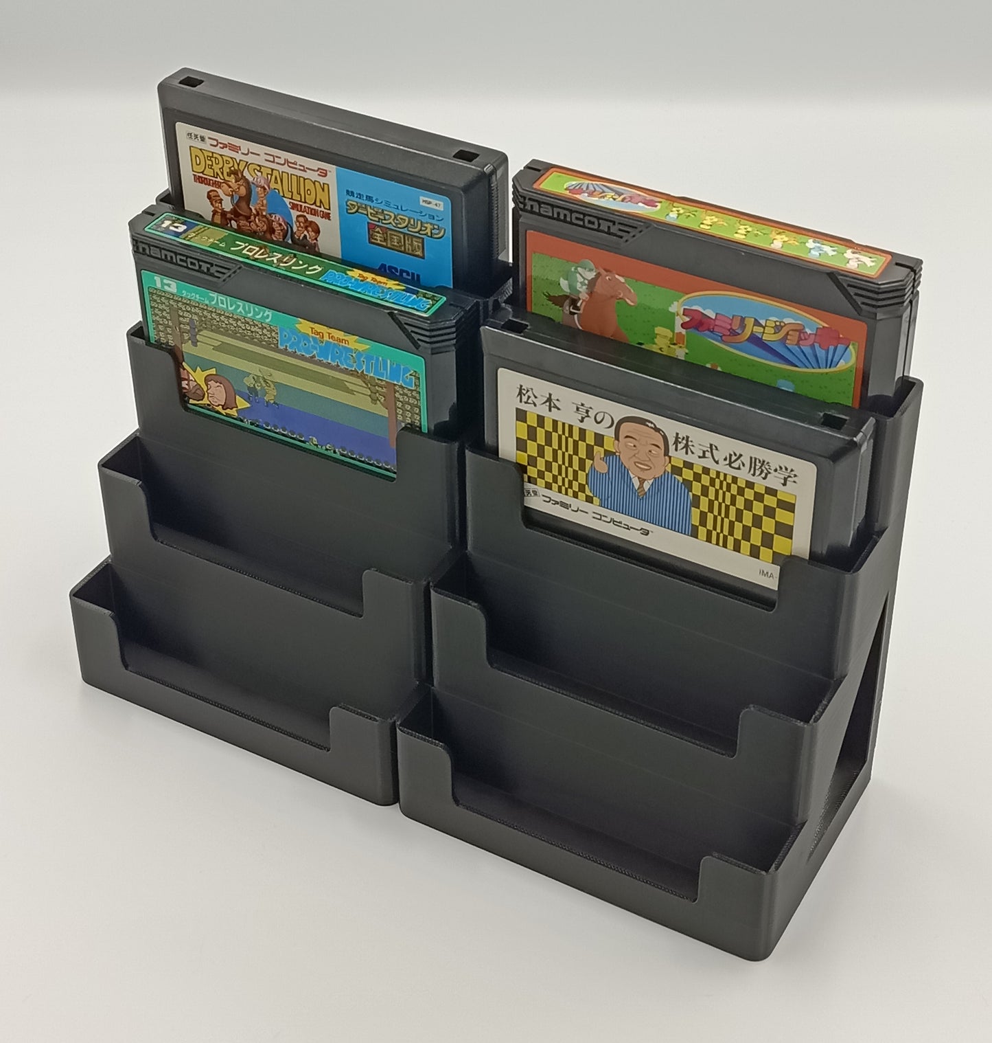 Nintendo Famicom Cartridge Display Stand Tower Holder Case - Holds 8 Games
