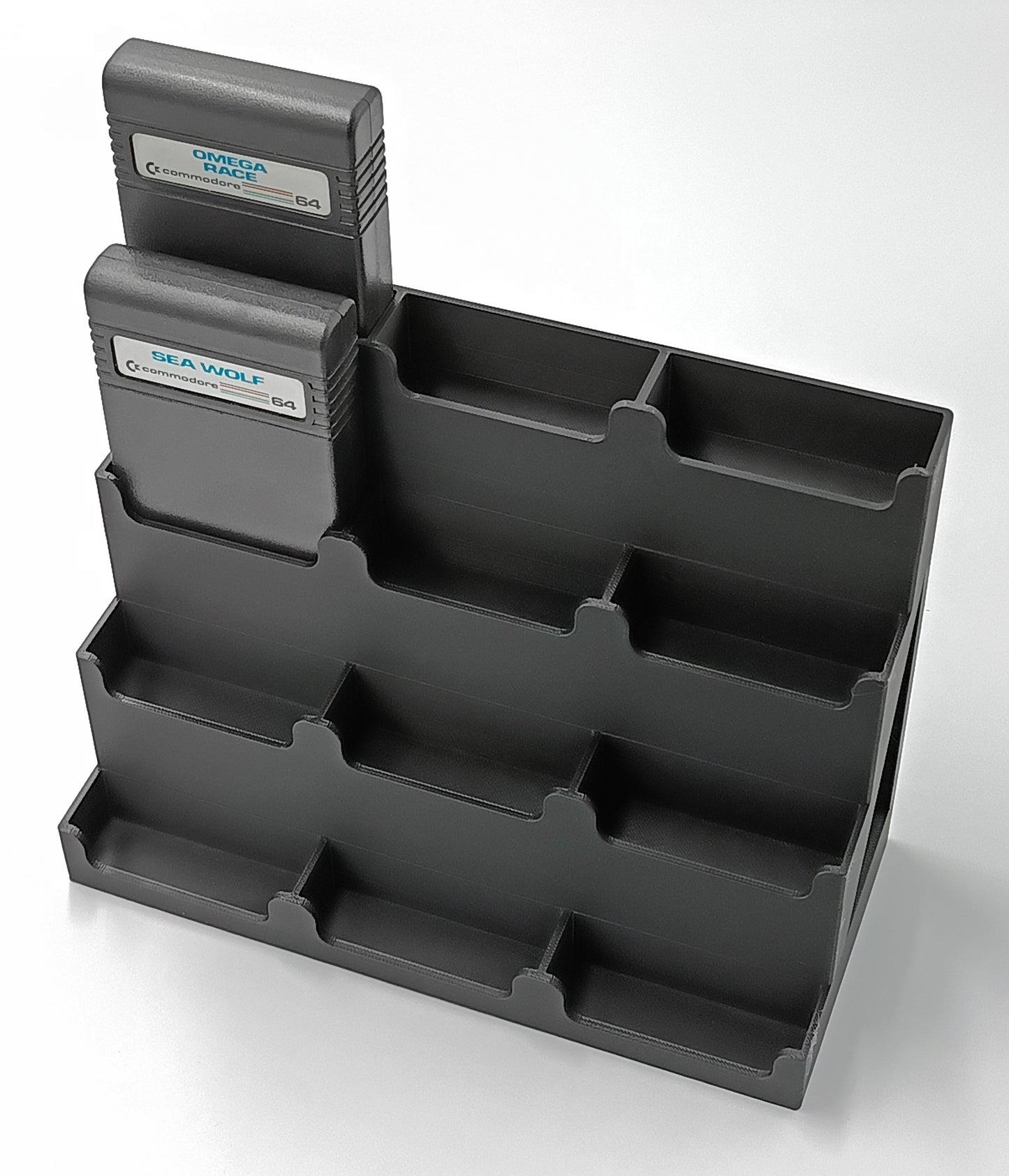 Commodore 64 Display Stand Tower Holder Case - Holds 12 Games