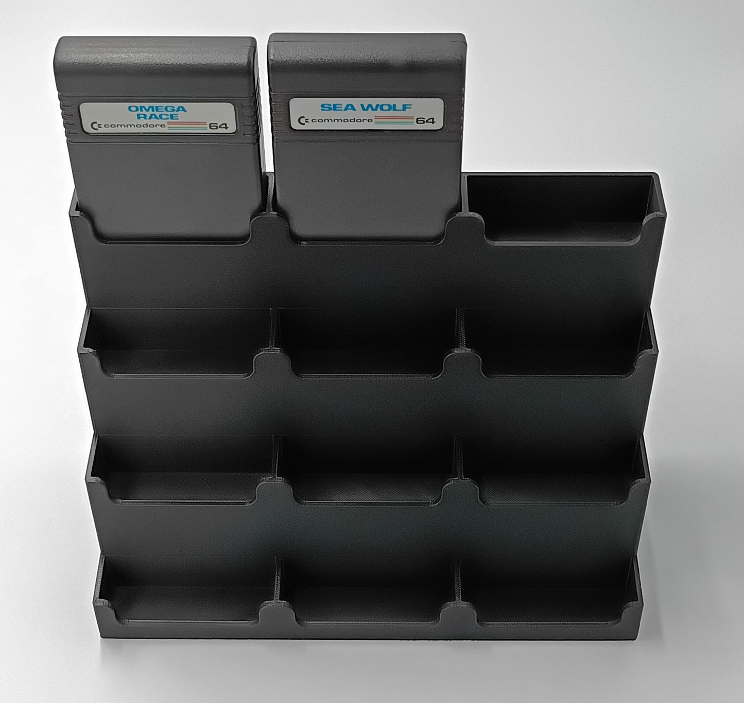 Commodore 64 Display Stand Tower Holder Case - Holds 12 Games