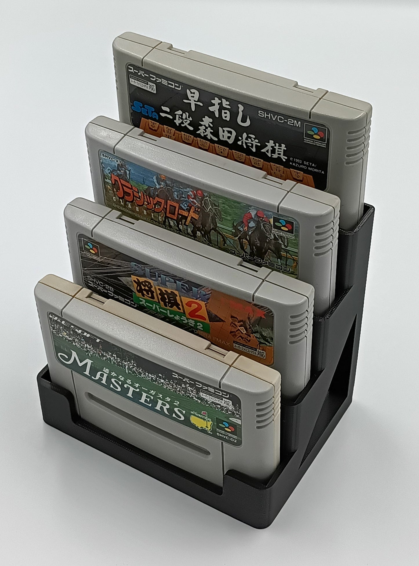 Nintendo Super Famicom Compatible Display Stand Tower Holder - Holds 4 Games
