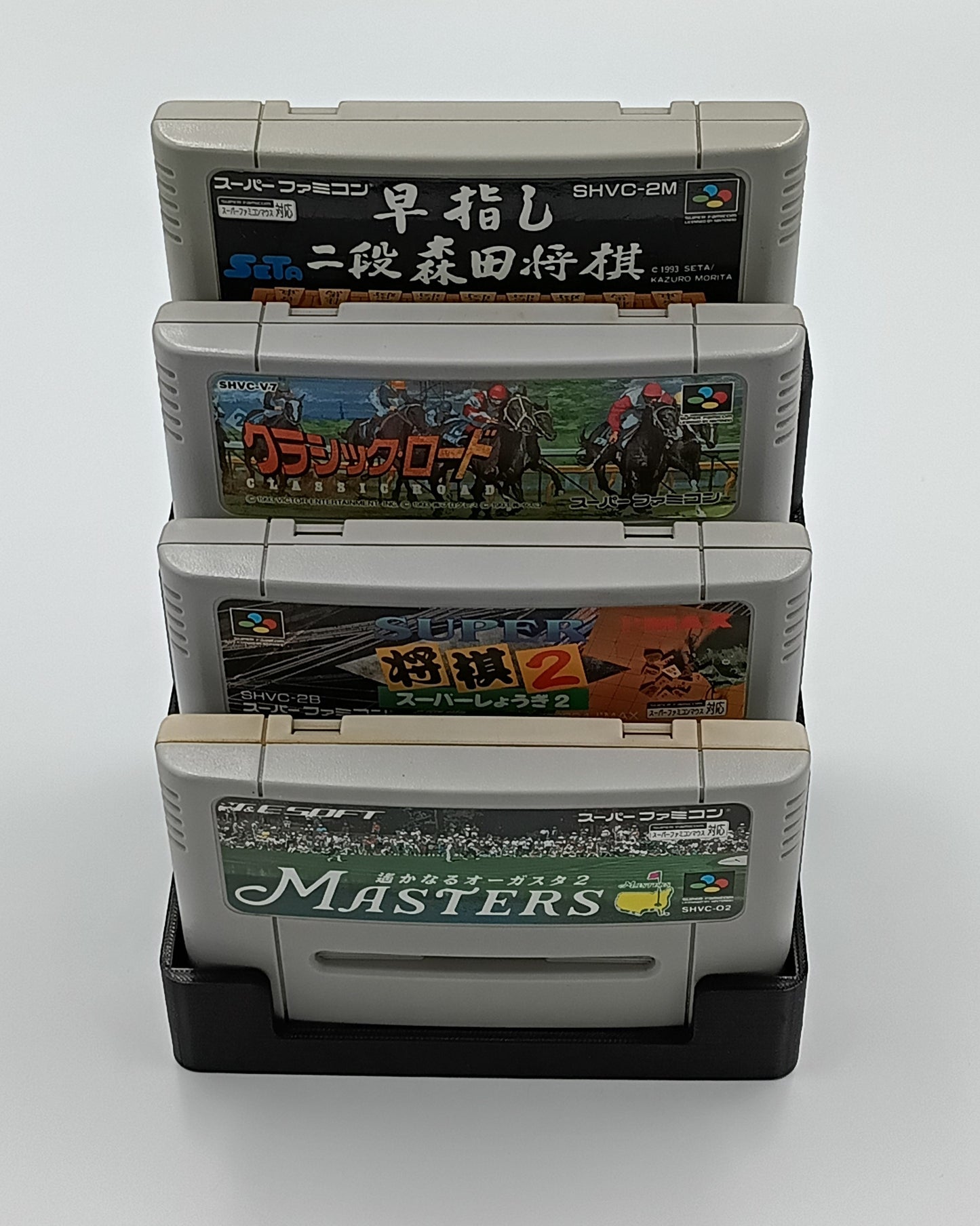 Nintendo Super Famicom Compatible Display Stand Tower Holder - Holds 4 Games