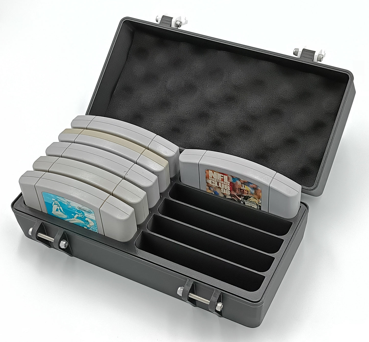 Nintendo 64 (N64) Cartridge Compatible Rugged Protective Carrying Case - Holds 10 Games