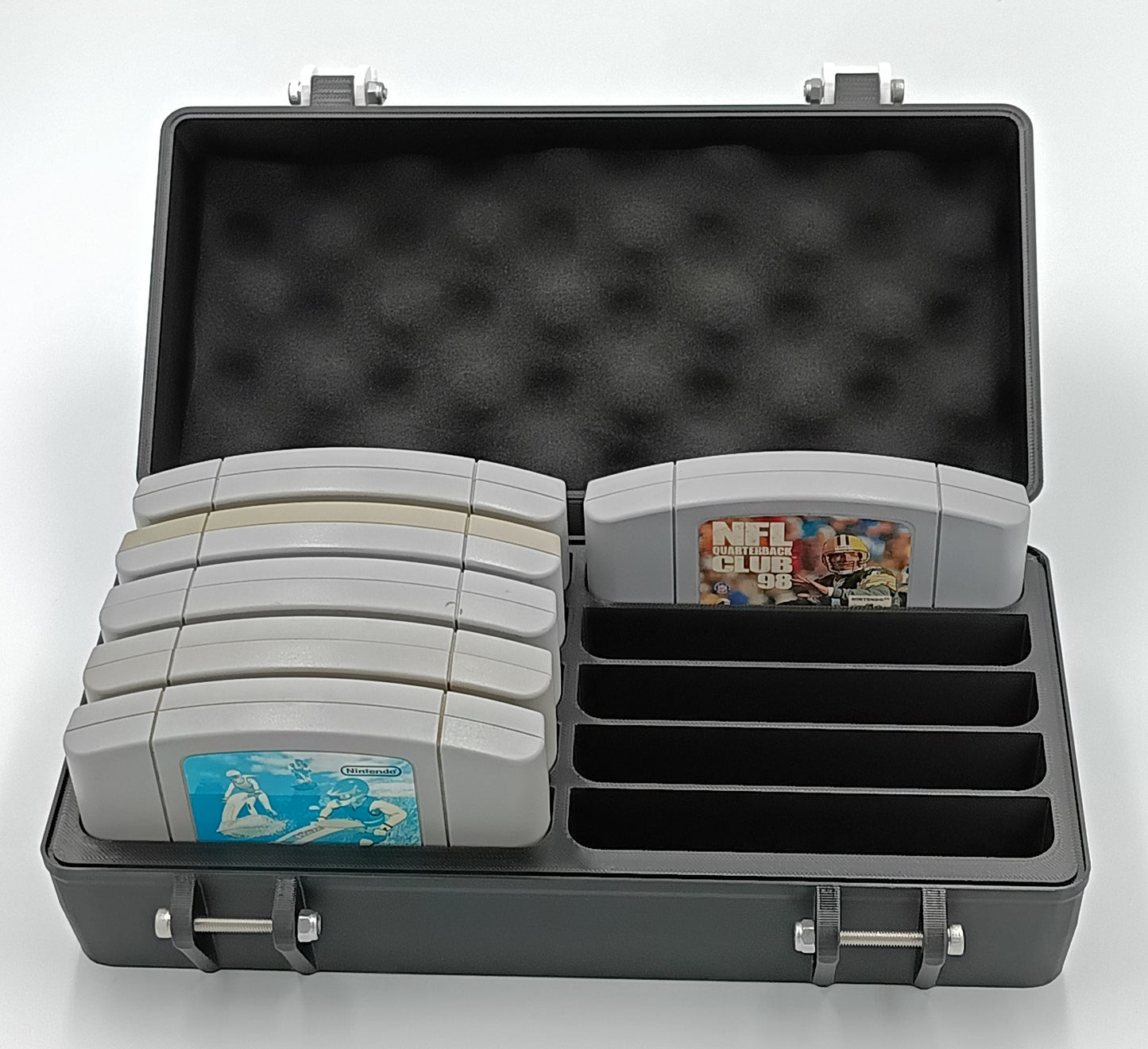 Nintendo 64 (N64) Cartridge Compatible Rugged Protective Carrying Case - Holds 10 Games