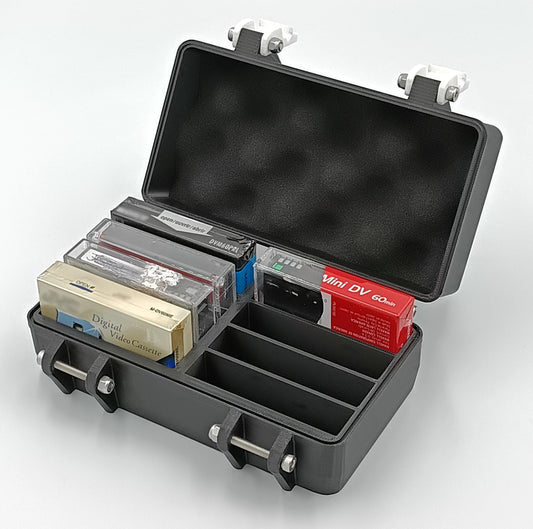 Rugged Protective Carrying Case for Mini DV Cassettes - Holds 12 Tapes