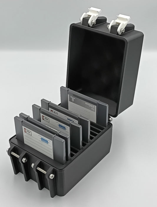 Rugged Protective Carrying Case for Zip Disks - Holds 12 Disks