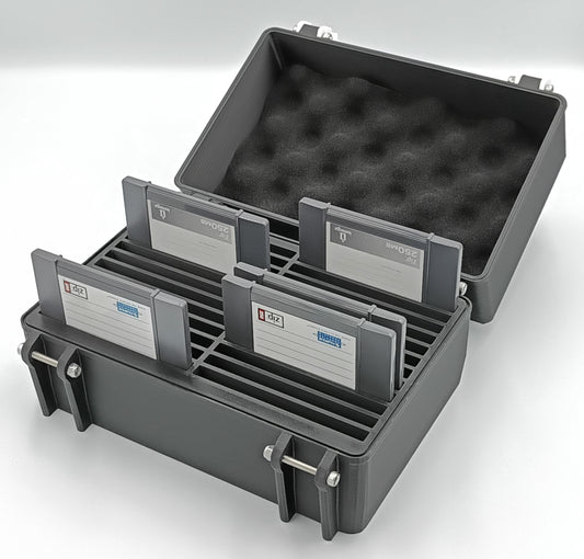 Rugged Protective Carrying Case for Zip Disks - Holds 24 Disks
