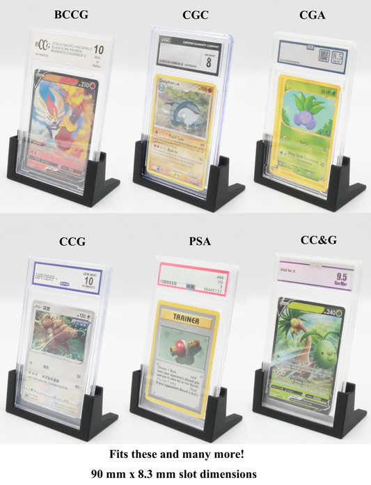 Heavy-Duty Graded Card Stand Holder Display Stand for PSA & More Slabs - 6 Pack