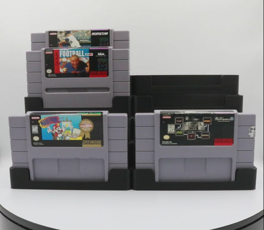 Super Nintendo Compatible Cartridge Display Stand Tower Holder - Holds 10 Games