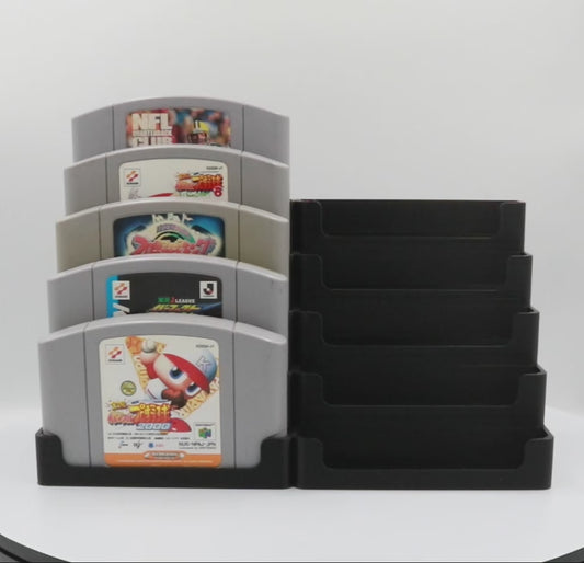 Nintendo 64 (N64) Compatible Display Stand Tower Holder - Holds 10 Games