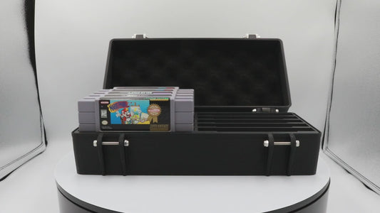 Super Nintendo Compatible Cartridge Compatible Rugged Protective Carrying Case - Holds 10 Games